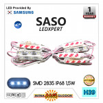 LED Module Saso LEDXpert Samsung KW SMD 2835 Cover Transparan | 3 Mata - White / Putih